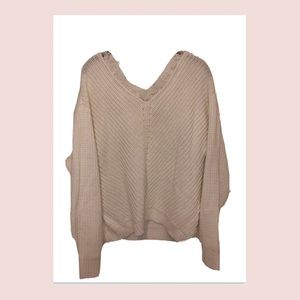 White Lace Sweater | Size L
